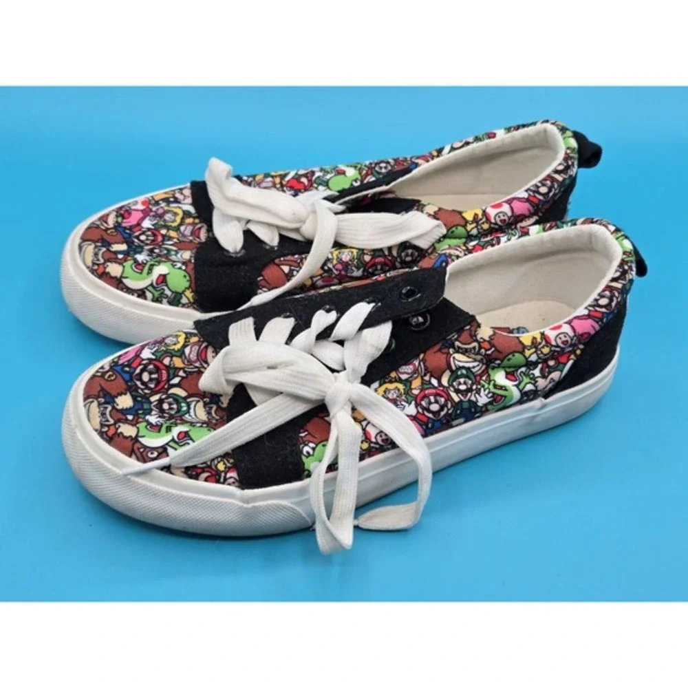 Super Mario Bro Shoes‎ Kids Size 3 Ground Up Low Top Laced